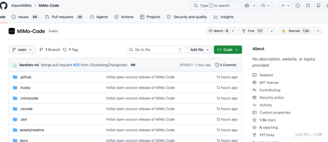 MiMo Code 界面示意图