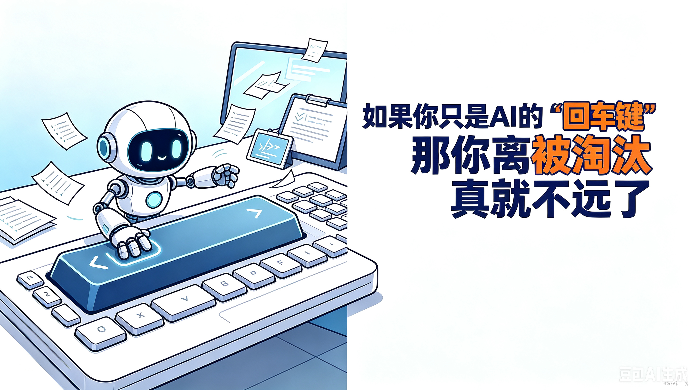 如果你只是AI的“回车键”，那你离被淘汰真就不远了