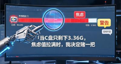 C盘只剩3.36G，我用AutoClaw和DeepSeek花3毛3清出十几个G