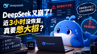 DeepSeek 又崩了！近3小时没恢复，真要憋大招？